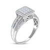 Princess-Cut Multi-Diamond Center Engagement Ring 5/8 ct tw 10K White Gold
