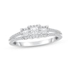 Thumbnail Image 0 of Princess-Cut Diamond Three-Stone Engagement Ring 1/2 ct tw 14K White Gold