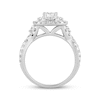 Thumbnail Image 2 of Round-Cut Diamond Cushion Frame Twist Engagement Ring 1-3/4 ct tw 14K White Gold