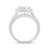 Thumbnail Image 3 of Adore Princess-Cut Quad Diamond Split Shank Engagement Ring 3 ct tw 14K White Gold