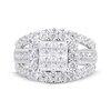 Thumbnail Image 4 of Adore Princess-Cut Quad Diamond Split Shank Engagement Ring 3 ct tw 14K White Gold