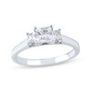 Thumbnail Image 0 of Princess-Cut Diamond Three-Stone Engagement Ring 1 ct tw 10K White Gold