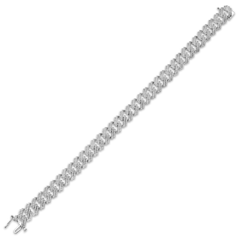 Men's Diamond Angled Curb Bracelet 8.5"