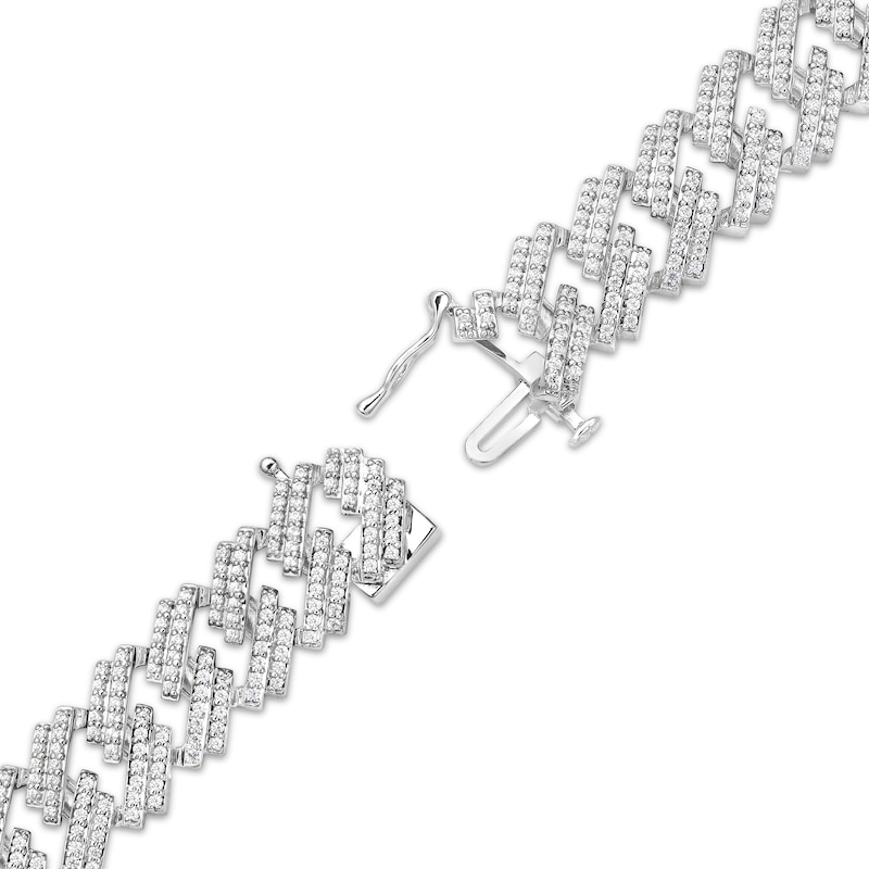 Men's Diamond Angled Curb Bracelet 8.5"