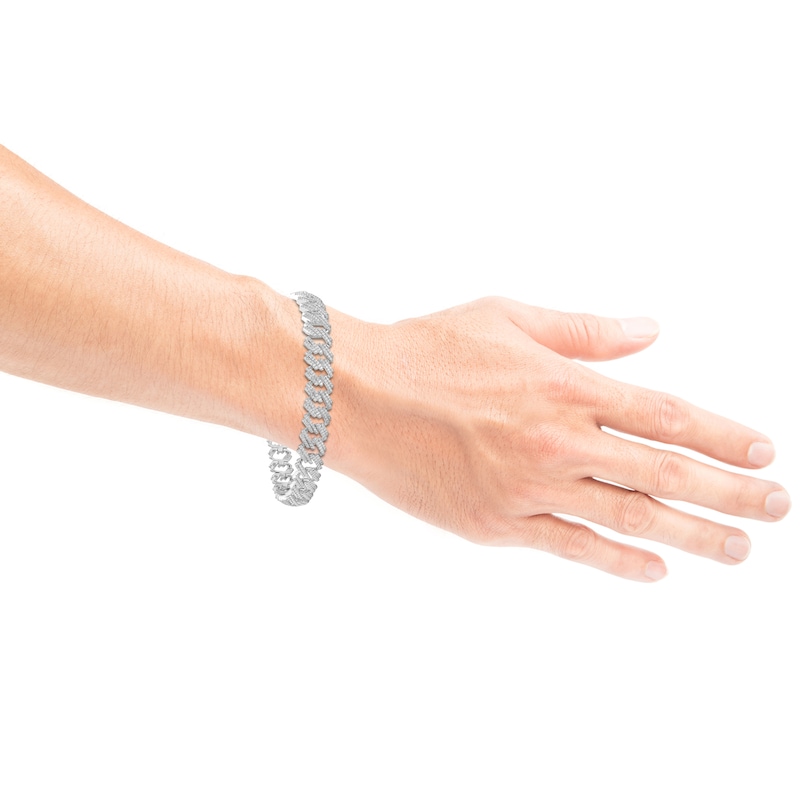 Men's Diamond Angled Curb Bracelet 8.5"