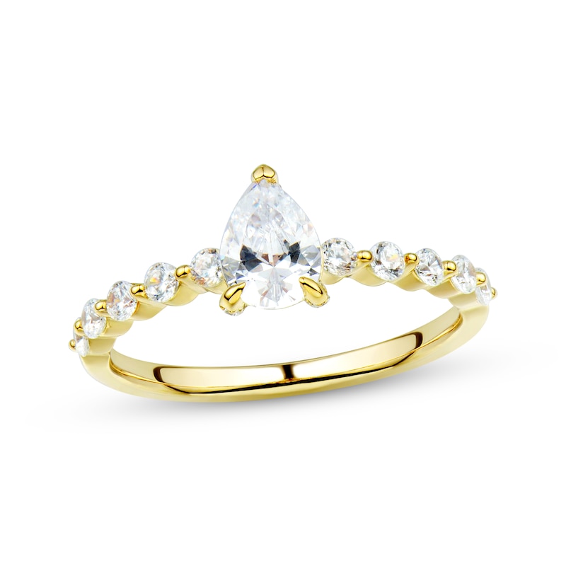 Main Image 1 of Adore Pear-Shaped Diamond Engagement Ring 1-1/8 ct tw 14K Yellow Gold