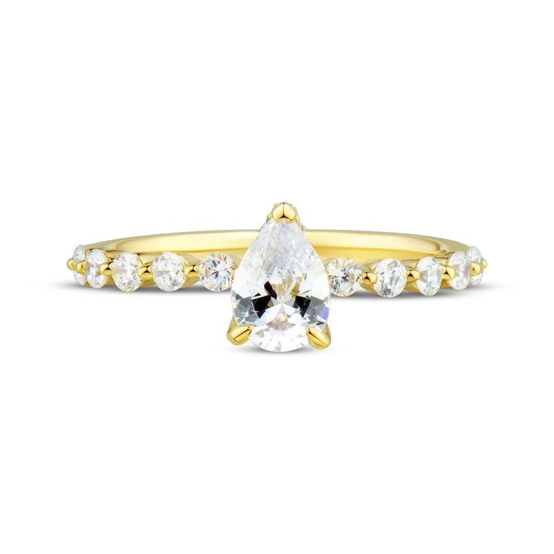 Main Image 3 of Adore Pear-Shaped Diamond Engagement Ring 1-1/8 ct tw 14K Yellow Gold