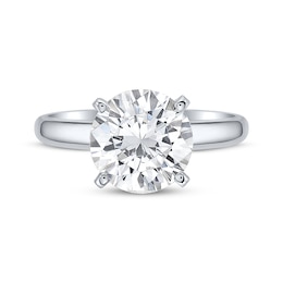 Lab-Created Diamonds by KAY Round-Cut Solitaire Engagement Ring 3 ct tw 14K White Gold (I/SI2)