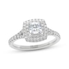 Thumbnail Image 1 of THE LEO Prisma Diamond Princess-Cut Double Halo Engagement Ring 1 ct tw 14K White Gold