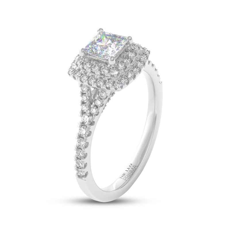 Main Image 2 of THE LEO Prisma Diamond Princess-Cut Double Halo Engagement Ring 1 ct tw 14K White Gold