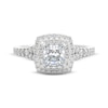 Thumbnail Image 3 of THE LEO Prisma Diamond Princess-Cut Double Halo Engagement Ring 1 ct tw 14K White Gold