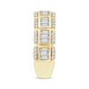 Thumbnail Image 2 of Adore Baguette & Round-Cut Diamond Anniversary Ring 1 ct tw 14K Yellow Gold