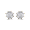Thumbnail Image 2 of Men's Multi-Diamond Octagon Stud Earrings 1/4 ct tw 10K Yellow Gold
