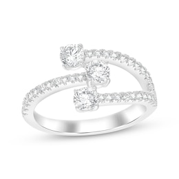 KAY Lab-Grown diamonds Bypass Ring 1 ct tw 14K White Gold