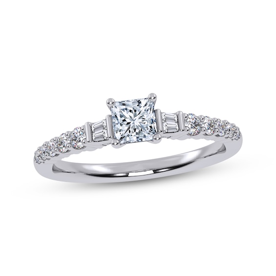 Adore Princess-Cut Diamond Engagement Ring 1/2 ct tw 14K White Gold