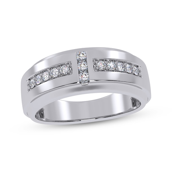 Adore Men's Diamond Wedding Band 1/4 ct tw 14K White Gold
