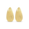 Thumbnail Image 2 of Textured Teardrop Earrings Hollow 14K Yellow Gold