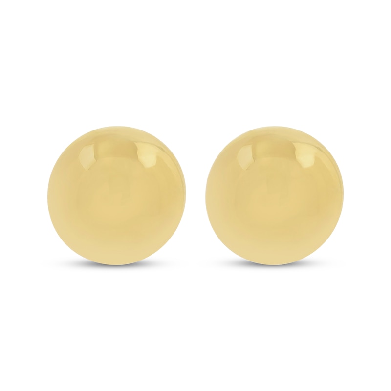 Main Image 2 of Half-Ball Stud Earrings Hollow 14K Yellow Gold