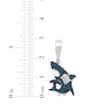 Thumbnail Image 3 of Men's Blue Diamond Shark Charm 3/8 ct tw Sterling Silver