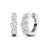Thumbnail Image 1 of KAY Lab-Grown Diamonds Three-Stone Huggie Hoop Earrings 2 ct tw 10K White Gold