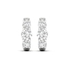 Thumbnail Image 2 of KAY Lab-Grown Diamonds Three-Stone Huggie Hoop Earrings 2 ct tw 10K White Gold