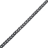 Thumbnail Image 2 of Men's Black Sapphire Curb Chain Necklace Matte Gunmetal-Plated Sterling Silver 22"