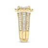 Thumbnail Image 2 of Adore Princess-Cut Quad Diamond Halo Bridal Set 3 ct tw 14K Yellow Gold