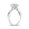 Thumbnail Image 2 of Adore Round-Cut Diamond Cushion Double Halo Engagement Ring 1/4 ct tw 10K White Gold