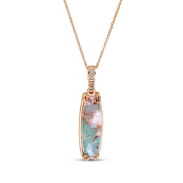 Le Vian Aquaprase Necklace 1/20 ct tw Diamonds 14K Strawberry Gold 20"