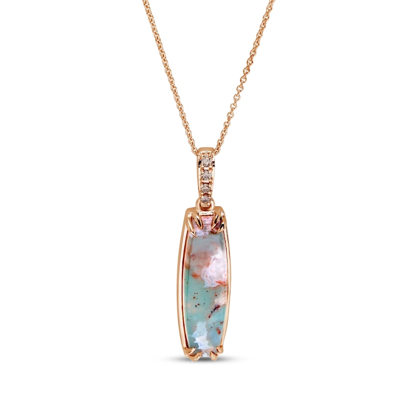 Main Image 1 of Le Vian Aquaprase Necklace 1/20 ct tw Diamonds 14K Strawberry Gold 20"