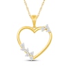 Thumbnail Image 1 of Diamond Scatter Heart Necklace 1/5 ct tw 10K Yellow Gold 18"