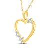 Thumbnail Image 2 of Diamond Scatter Heart Necklace 1/5 ct tw 10K Yellow Gold 18"
