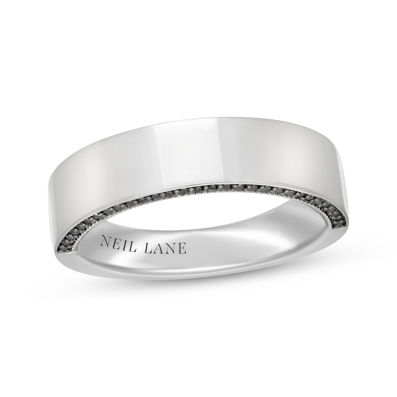 Main Image 1 of Neil Lane Men's Black Diamond Wedding Band 1/5 ct tw 14K White Gold