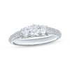 Thumbnail Image 1 of Adore Round-Cut Diamond Three-Stone Engagement Ring 1 ct tw 14K White Gold
