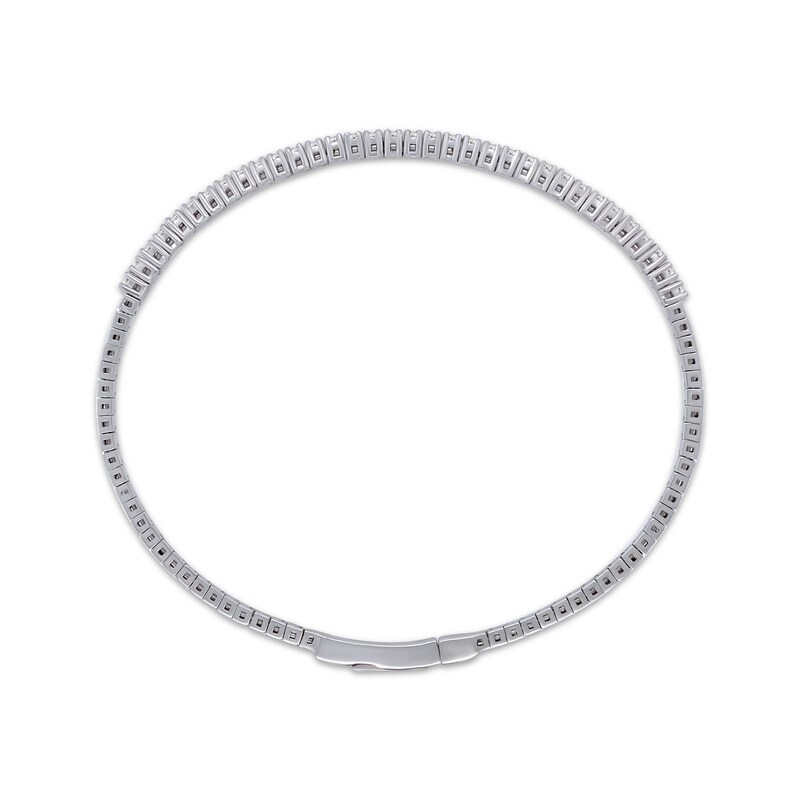 Main Image 2 of Diamond Bangle Bracelet 1 ct tw 10K White Gold 7.25"