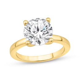 Adore Lab-Grown Diamonds Certified Round-Cut Solitaire Engagement Ring 4 ct tw 14K Yellow Gold (F/VS2)