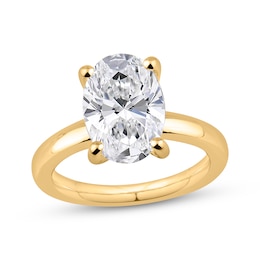 Adore Lab-Grown Diamonds Certified Oval-Cut Solitaire Engagement Ring 4 ct tw 14K Yellow Gold (F/VS2)