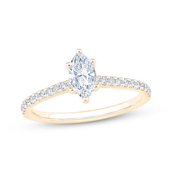 Adore Lab-Grown Diamonds Certified Marquise-Cut Engagement Ring 5/8 ct tw 14K Yellow Gold
