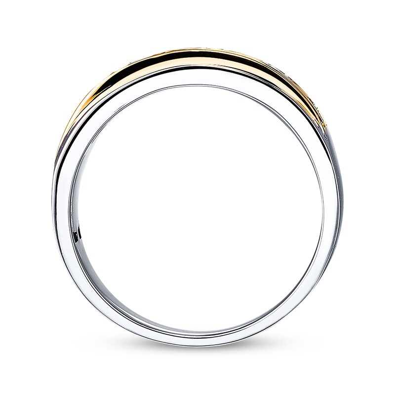 Men's Diamond Band 1/2 ct tw Brown/White 10K Two-Tone Gold