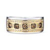 Thumbnail Image 3 of Men's Diamond Band 1/2 ct tw Brown/White 10K Two-Tone Gold