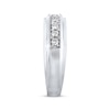 Thumbnail Image 3 of Men's THE LEO Diamond Wedding Band 1/2 ct tw Round-cut 14K White Gold