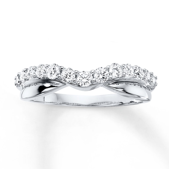 Diamond Contour Band 1/2 ct tw 14K White Gold