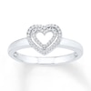Thumbnail Image 1 of Heart Rings 1/10 ct tw Diamonds Sterling Silver