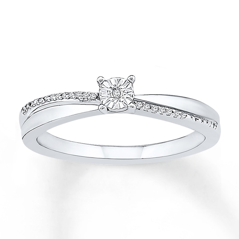 Diamond Promise Ring Accents Sterling Silver