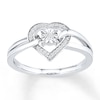Thumbnail Image 0 of Diamond Heart Ring 1/15 ct tw Round-cut Sterling Silver