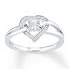 Thumbnail Image 1 of Diamond Heart Ring 1/15 ct tw Round-cut Sterling Silver