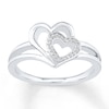 Thumbnail Image 1 of Diamond Heart Ring 1/20 ct tw Round-cut Sterling Silver