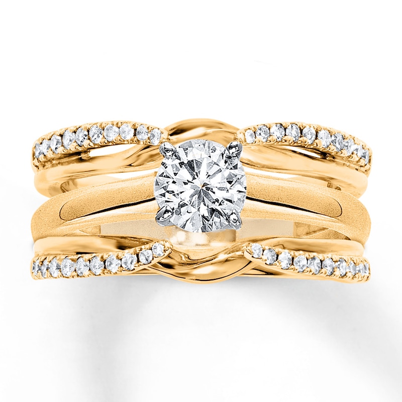 Diamond Enhancer Ring 1/3 ct tw Round-cut 14K Yellow Gold