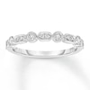 Diamond Ring 1/5 ct tw Bezel-set Round-cut 10K White Gold