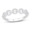 Diamond Chain Link Ring 1/4 ct tw Round-cut 10K White Gold